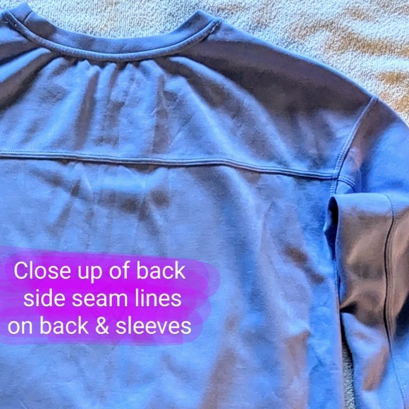 Size Med ladies Mondetta Crew neck pastel blue long sleeve pullover - Picture 10 of 11